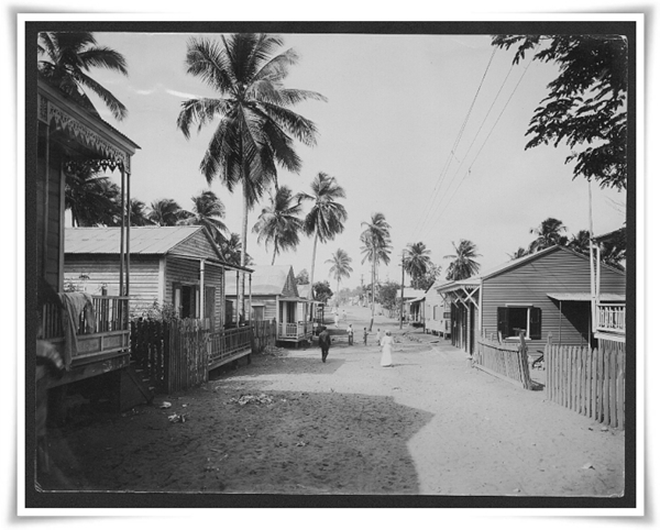 A small village in Toa Baja, Puerto Rico in the 1950s