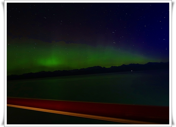 Northern Lights from Cruise Ship Balcony